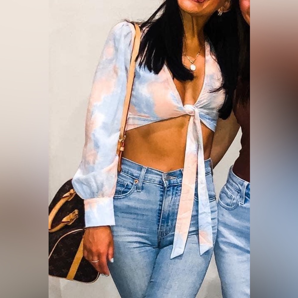 These three boutique tie dye crop